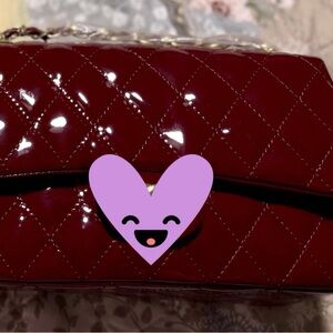 Elegant Burgundy Quilted Shoulder Bag